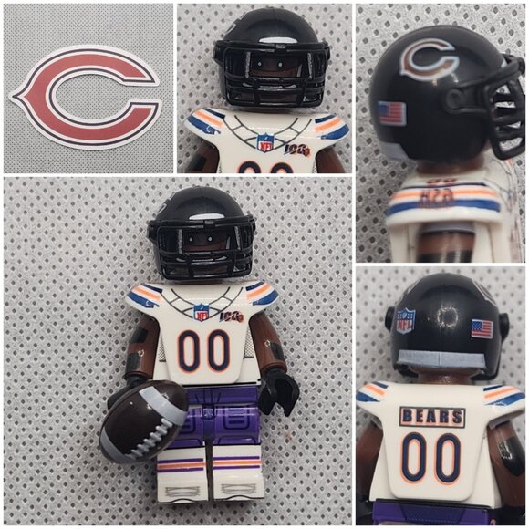 CHICAGO BEARS Minifigure NFL Football Minifigure Football Lego Compatible - Picture 1 of 6